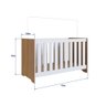 Quarto Infantil com Berço, Cômoda e Roupeiro Marrom e Branco Aconchego Completa Móveis - 15