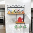 Ver imagem 5 de Prateleira de Cozinha Rustica com Porta Papel Toalha Modelo Galinha
