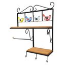 Ver imagem 2 de Prateleira de Cozinha Rustica com Porta Papel Toalha Modelo Galinha