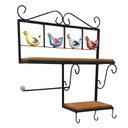 Ver imagem 3 de Prateleira de Cozinha Rustica com Porta Papel Toalha Modelo Galinha
