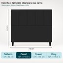 Ver imagem 4 de Cabeceira Classic Casal 140cm para Quarto Cama Decorativa Moderna Elegante Suede Preto