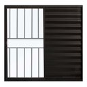 Ver imagem 1 de Janela de Alumínio Preto Veneziana de Correr 3 Folhas Com Grade Hale Esquadrias - 1.00(L) X 1.00(A)