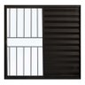 Janela de Alumínio Preto Veneziana de Correr 3 Folhas Com Grade Hale Esquadrias - 1.00(L) X 1.00(A) - 1