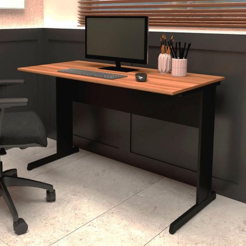 Mesa Escrivaninha de Estudos 120cm X 60cm Pé Metal F5 Office
