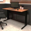 Ver imagem 1 de Mesa Escrivaninha de Estudos 120cm X 60cm Pé Metal F5 Office