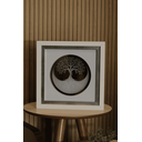 Ver imagem 1 de Quadro Decorativo Árvore da Vida Felicidade 33x33cm Led Prata Moldura Branca Vidro