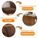 Ver imagem 6 de Mesa para Sala de Jantar Aida 180cm Mdf Canto Copo com Vidro e 6 Cadeiras Melissa