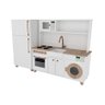 Mini Cozinha Infantil Branco e Carvalho 100% Mdf - 5