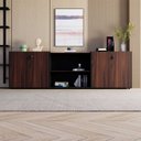 Ver imagem 5 de Armário para Escritório 240cm com 4 Portas Nicho e Tampo Embutido Corporate