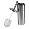 Escova Sanitária de Inox com Vassourinha para Banheiro, Luxo, com Suporte em Aço, Limpador de Vaso. - 2