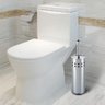 Escova Sanitária de Inox com Vassourinha para Banheiro, Luxo, com Suporte em Aço, Limpador de Vaso. - 3