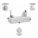 Ver imagem 3 de Penteadeira Suspensa 60cm 1 Gaveta Carina Z34 Branco - Mpozenato