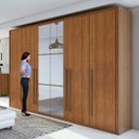 Ver imagem 6 de Quarto de Casal Completo com Guarda-Roupa, Cama, Cômoda e 2 Mesa de Cabeceiras Reali New Móveis Lopa