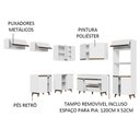Ver mais imagens de Armário de Cozinha Completa de Canto 472cm Branco 01 Branco