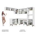 Ver imagem 7 de Armário de Cozinha Completa de Canto 472cm Branco 01 Branco
