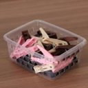Ver imagem 4 de Kit 12 Cesto Organizador Multiuso Pequeno 12x16 Transparente Armário Gaveta Lavanderia