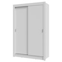 Ver imagem 3 de Guarda-roupa Solteiro 2 Portas de Correr Branco Milano Madesa