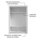 Ver imagem 7 de Guarda-roupa Solteiro 2 Portas de Correr Branco Milano Madesa