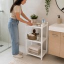 Ver imagem 6 de Prateleira Plastica 3 Andares Branca Organizador Multiuso Estante Banheiro Cozinha Lavanderia Escrit