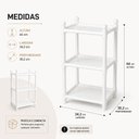 Ver imagem 5 de Prateleira Plastica 3 Andares Branca Organizador Multiuso Estante Banheiro Cozinha Lavanderia Escrit