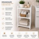 Ver imagem 3 de Prateleira Plastica 3 Andares Branca Organizador Multiuso Estante Banheiro Cozinha Lavanderia Escrit