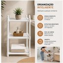 Ver imagem 7 de Prateleira Plastica 3 Andares Branca Organizador Multiuso Estante Banheiro Cozinha Lavanderia Escrit