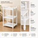 Ver imagem 4 de Prateleira Plastica 3 Andares Branca Organizador Multiuso Estante Banheiro Cozinha Lavanderia Escrit