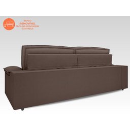 Sofá Nilo 2,30m Retrátil e Reclinável Velosuede Chocolate - NETSOFAS - 7