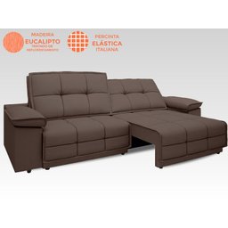 Sofá Nilo 2,30m Retrátil e Reclinável Velosuede Chocolate - NETSOFAS - 8