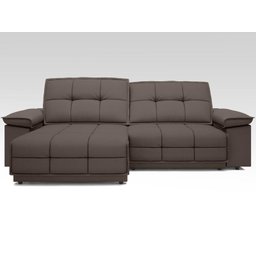 Sofá Nilo 2,30m Retrátil e Reclinável Velosuede Chocolate - NETSOFAS - 2