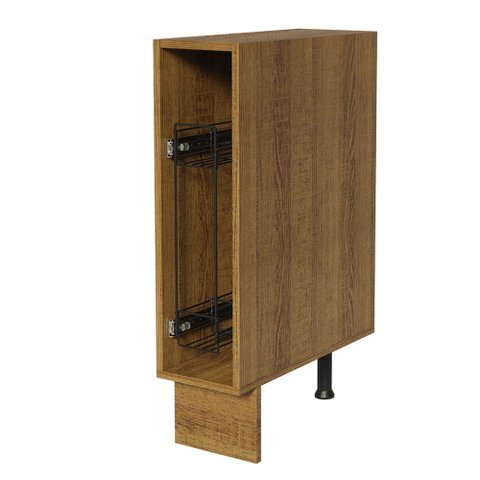 Balcão Porta-temperos Madesa para Cozinha Lux, Glamy e Stella 20 X 60 Cm (sem Tampo) - Rustic