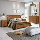 Ver imagem 1 de Conjunto Quarto de Casal com Cama, Cômoda e 2 Mesa de Cabeceiras Reali Plus Móveis Lopas