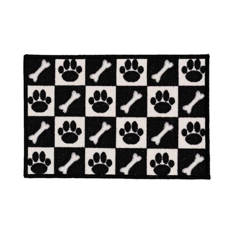 Capacho Antiderrapante Clean 29 Preto-Branco 0,45x0,75m