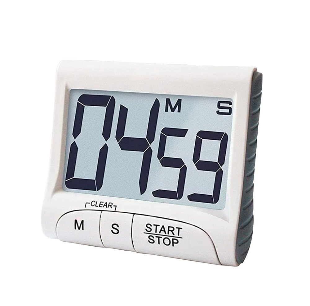 Timer Digital magnético com alarme sonoro e visor LCD para cozinha
