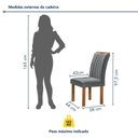 Ver imagem 5 de Conjunto Mesa de Jantar com 4 Cadeiras Estofadas e Tampo de Vidro 120x79x90cm
