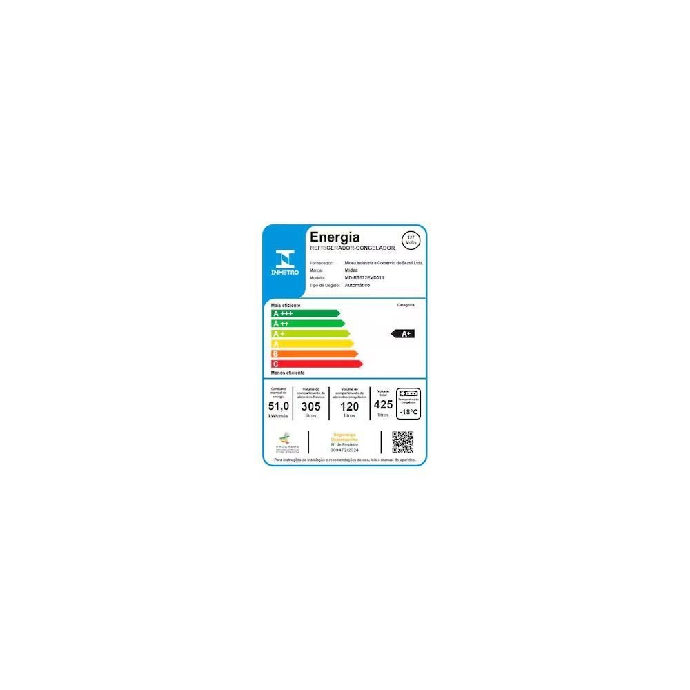 Geladeira Midea Md-rt572 425 Litros Frostfree Duplex | MadeiraMadeira