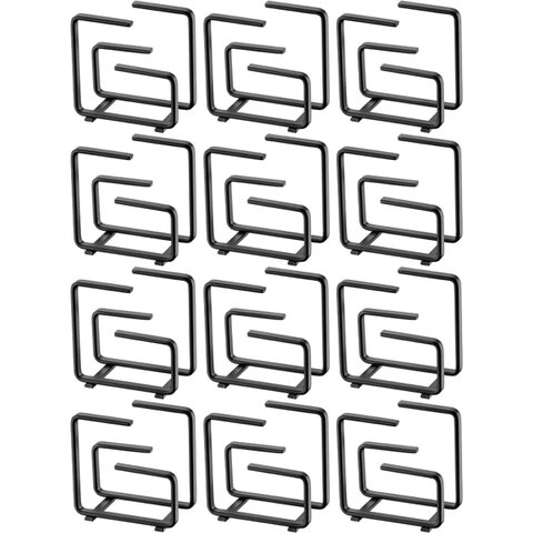 12 Porta Guardanapos Preto Fosco para Lancherias Bares Cafeterias Organizadores Gaia Schmitt