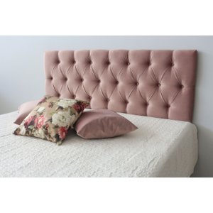 Cabeceira Estofada Casal Na Cor Rosa 140x60cm Produto de Alta Qualidade e Conforto