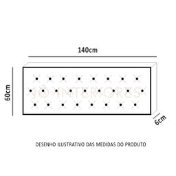 Cabeceira Estofada Casal Na Cor Rosa 140x60cm Produto de Alta Qualidade e Conforto - 4