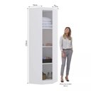 Ver imagem 2 de Guarda-roupa Canto Oblíquo Modulado com Espelho 1 Porta Alpes Luciane