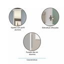 Ver imagem 4 de Guarda-roupa Canto Oblíquo Modulado com Espelho 1 Porta Alpes Luciane