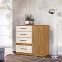 Ver imagem 1 de Cômoda Sapateira Ambiente Vênus Freijó Off White - Moval