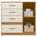 Ver imagem 3 de Cômoda Sapateira Ambiente Vênus Freijó Off White - Moval