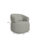 Ver imagem 5 de Conjunto Poltrona e Sofá Living Orgânico Duomo 1,80m Boucle Just Time