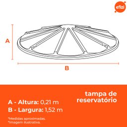 Tampa Caixa D'água Polietileno 1.000l Azul Fortlev - 3