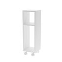 Ver imagem 2 de Mesa de Cabeceira Pequena com Rodinhas 20x20x60cm Branco Quarto Sala