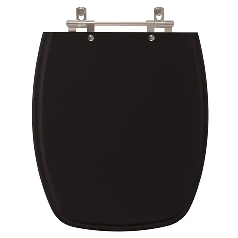 Assento Sanitário Valentina Preto Para Vaso Casa Santamarina
