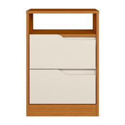 Kit 2 Mesas de Cabeceira Sole 2 Gavetas Flex Off White/cinamomo - Móveis Albatroz - 3