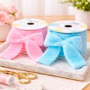 Ver imagem 1 de Fitas Pelúciada Páscoa Aramada Rosa Azul 6,3cm 2,7m Kit 4pç