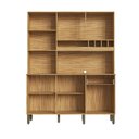 Ver imagem 3 de Cozinha Compacta Pinot 6 Portas 1 Gaveta 100% MDF Amêndoa/Chumbo - Rio Doce